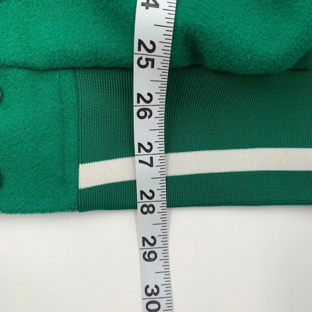 boohooMAN Varsity Jacket Mens M Green Excellent Official Man Limited Edition